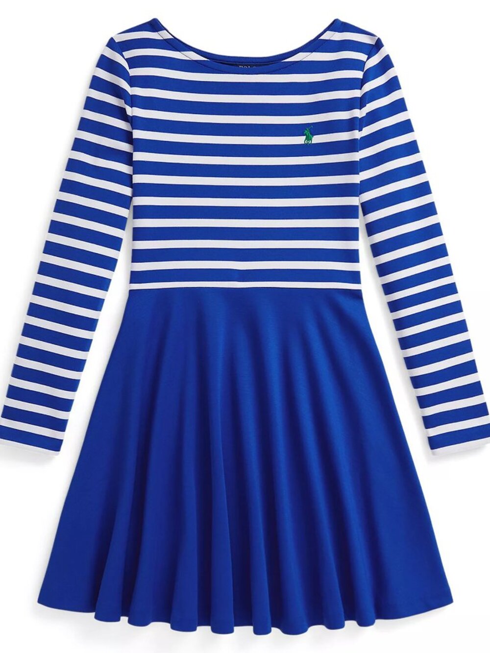 Polo Ralph Lauren  Striped Stretch Ponte Long-Sleeve Dress New with Tags